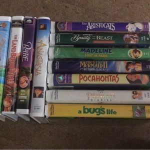 Kids Disney and Universal VHS Tapes